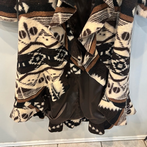 Bronté Aztec Wool Blend Lined Cardigan Jacket Women’s Size Small - Picture 4 of 12